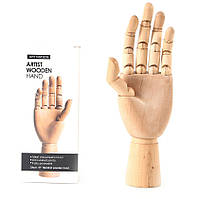 Дерев`яний рухливий манекен кисті руки 25 см Art Nation