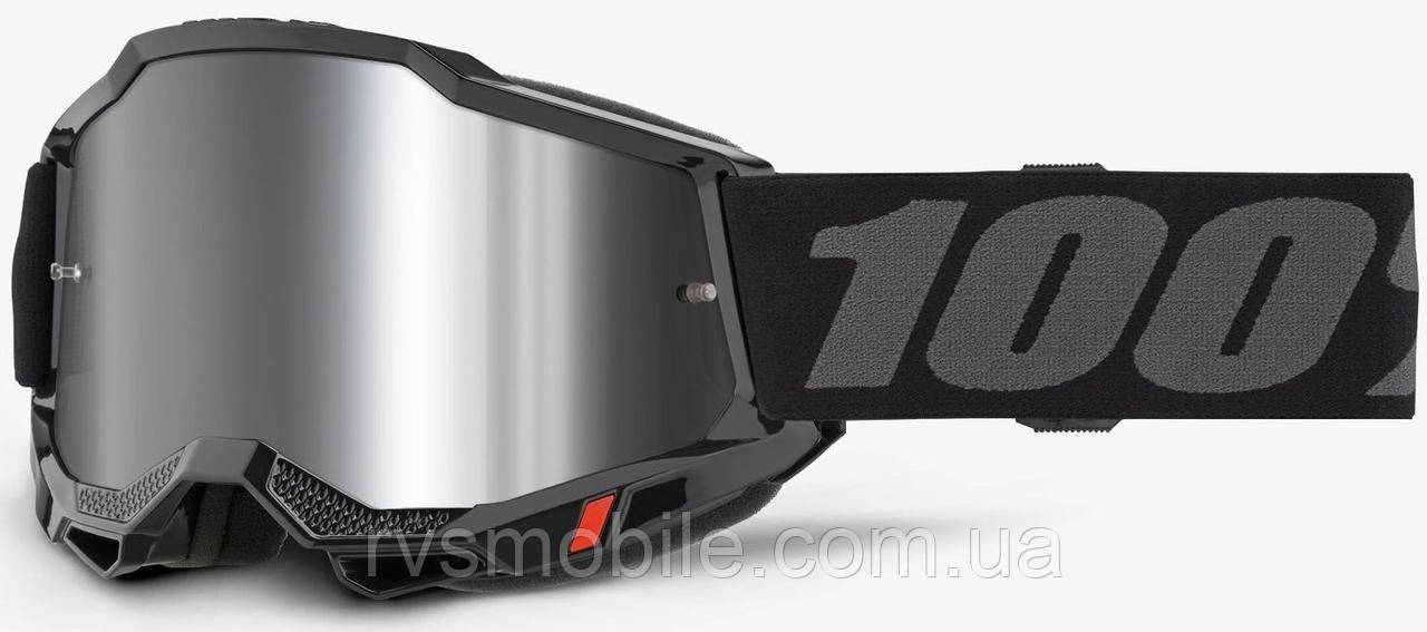 Окуляри 100% ACCURI 2 Black - Mirror Silver Lens, Mirror Lens