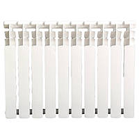 AAA Радіатор біметалевий 500/100 10 секцій 546x80x96мм бокове підкл. 1900 Вт білий Baumar - Порадуй Себе