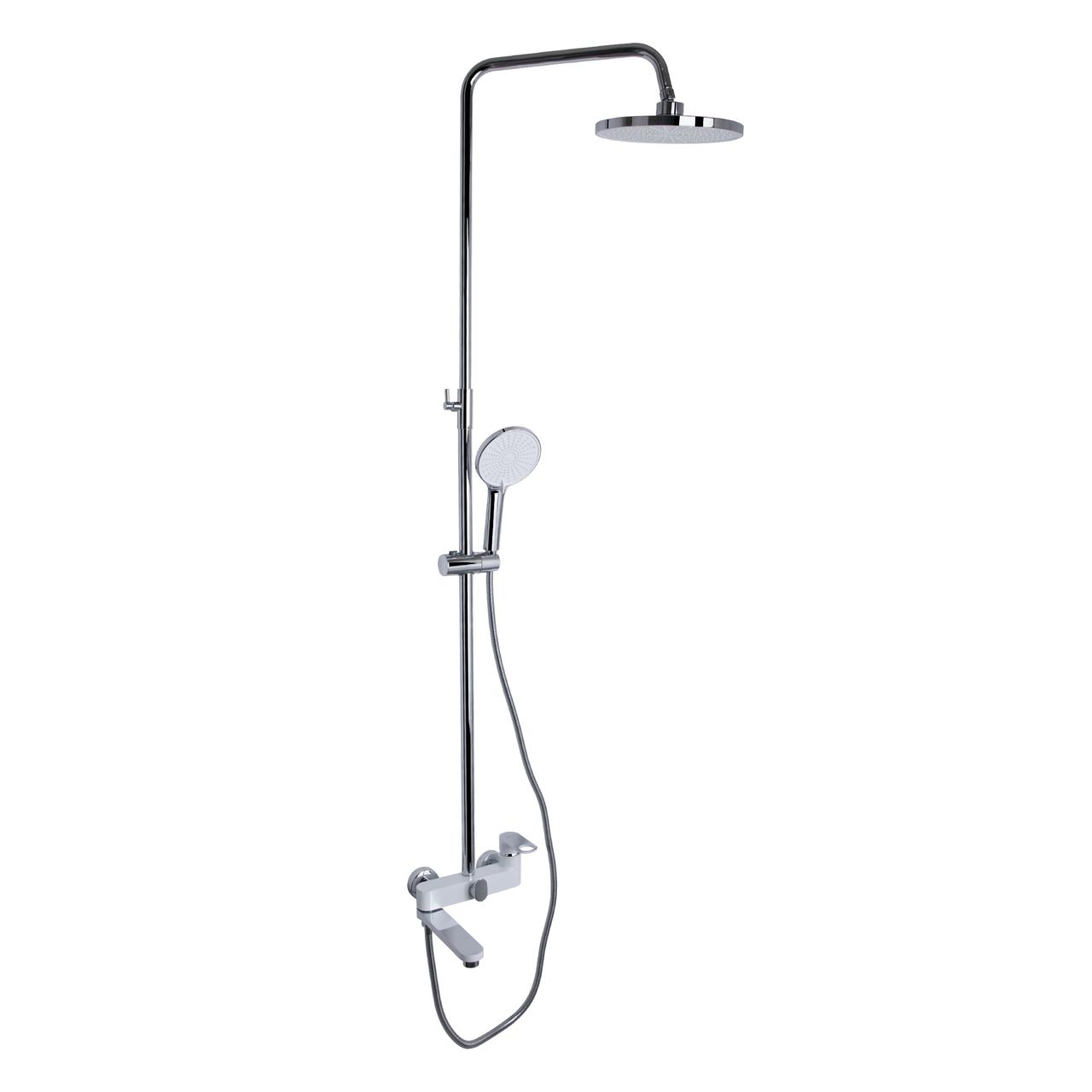 Душова система універсальна Qtap Jay на три споживача (з виливом) QTJAY111CRW45555 Chrome/White Baumar - Завжди Вчасно, фото 1