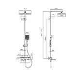 Душова система універсальна Qtap Sloup термостатична на три споживача (з виливом) QTSLO51103OC48217 Chrome Baumar - Завжди Вчасно, фото 2