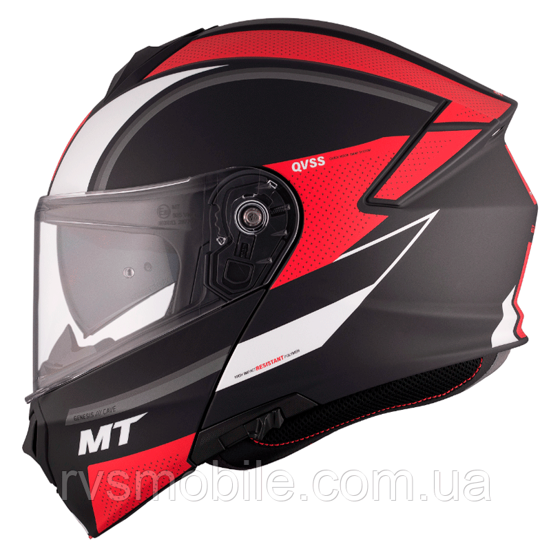 Мотошолом MT Genesis SV Cave A5 Matt Red XS