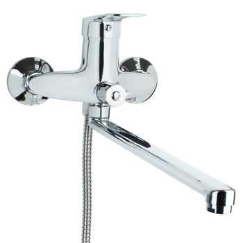 Змішувач SM d40мм для ванної гусак прямий 350мм дивертор вбудований картрідж Tau