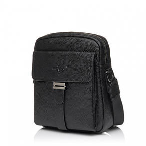 Сумка чоловіча з натуральної шкіри чорна BAGS4LIFE MAN 7016, фото 1