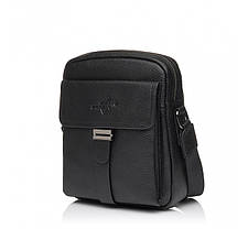 Сумка чоловіча з натуральної шкіри чорна BAGS4LIFE MAN 7016, фото 5