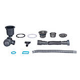 Мийка для кухні інтегрована Lidz Handmade H6350R крило праворуч (LDH6350BRUR45587) Brushed Steel 3,0/1,0 мм Baumar - Завжди Вчасно, фото 9