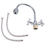 Змішувач для кухні Lidz Lamb 274F двохвентильний з гнучким виливом LDLAM274FCRM35074 Chrome Baumar - Завжди Вчасно, фото 6