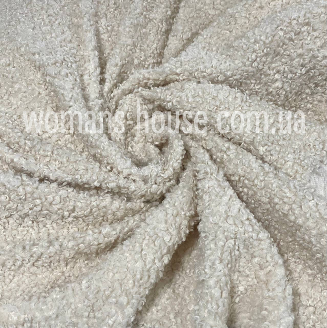 Тканина каракуль Баранчик 150 мм 350 grm Бежевий, фото 1