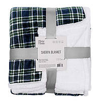 ARDESTO Плед Sherpa 160х200см, 100% поліестер, клітинка, зелений Baumar - Порадуй Себе