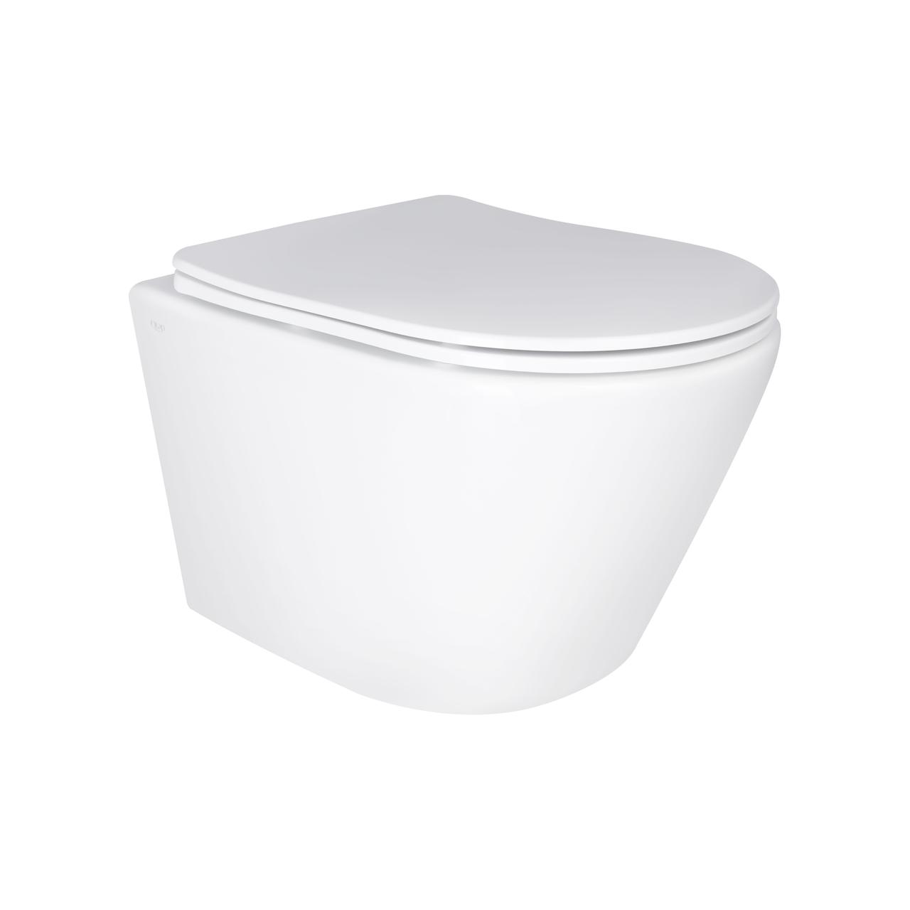Унітаз підвісний Qtap Swan безободковий Ultra Quiet з сидінням Soft-close QT16335179W Baumar - Завжди Вчасно, фото 1