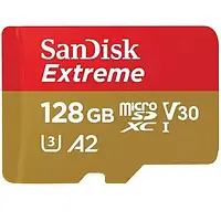 Карта памяти SanDisk 128GB microSDXC UHS-I U3 V30 A2 Extreme (SDSQXAA-128G-GN6MA)
