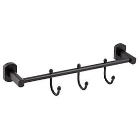 Тримач для рушника Qtap Liberty 3 гачка 365 мм QTLIBBLM1154-3 Black Baumar - Завжди Вчасно