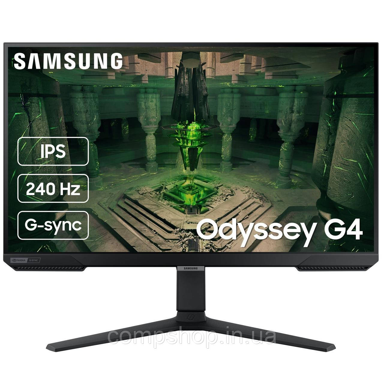 Монітор 27" SAMSUNG S27BG400 Odyssey G4 (IPS, 1 мс, 1920x1080 240Hz, HDMI/DP, FreeSync/G-Sync) (код 139934), фото 1