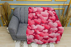 Плед «Романтичні серця. Romantic Hearts red»