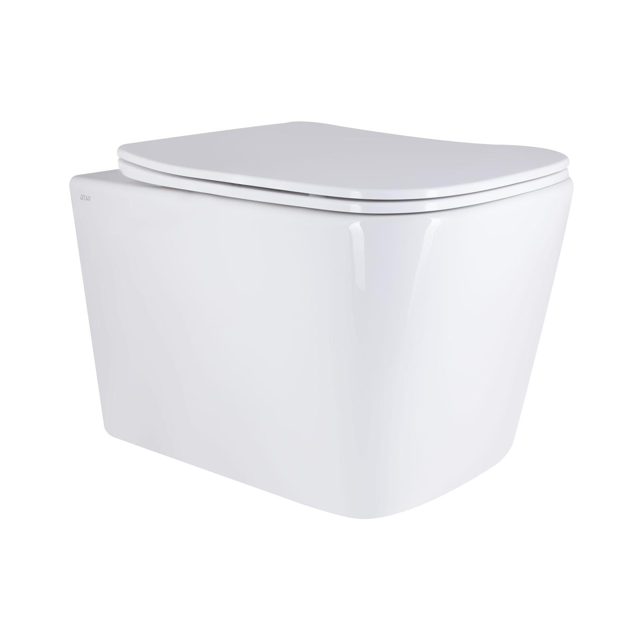 Унітаз підвісний Qtap Tern Ultra Quiet безобідковий з сидінням Soft-close WHITE QT17332303AW Baumar - Завжди Вчасно, фото 1