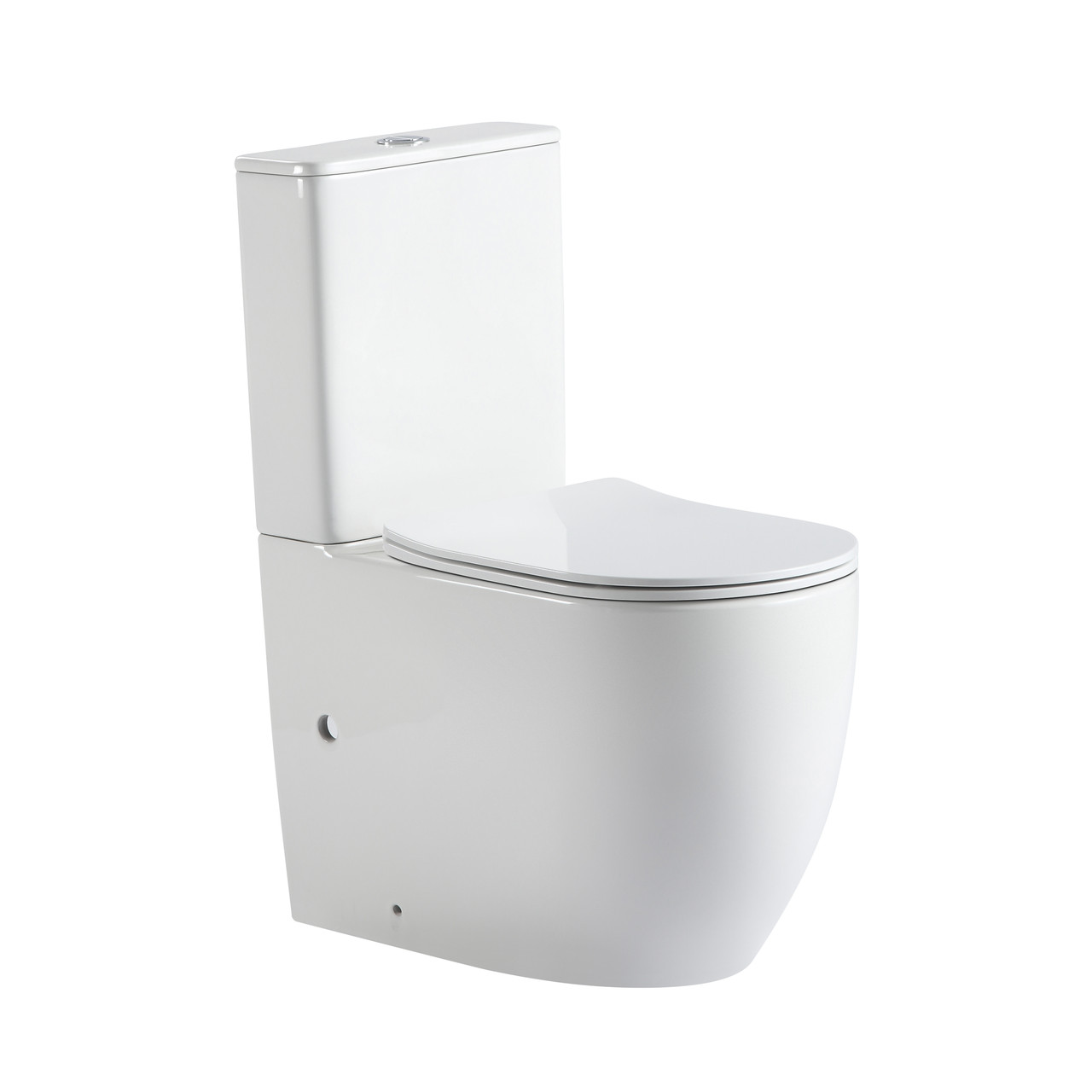 Унітаз підлоговий Qtap Robin New Ultra Quiet безобідковий з сидінням Soft-close WHITE QT13226083AW Baumar - Завжди Вчасно, фото 1