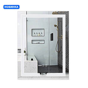 Дзеркало Qtap Mideya (DC-F936) 500х800 з LED-підсвічуванням Touch, з антизапотіванням, димером QT2078F936W Baumar - Завжди Вчасно