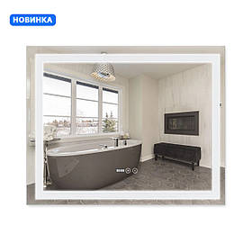 Дзеркало Qtap Mideya (DC-F614) 1000х800 з LED-підсвічуванням Touch, з антизапотіванням, димером QT2078F614W Baumar - Завжди Вчасно