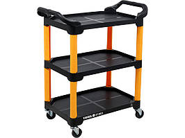 Візок для майстернь VOREL на 4-колесах для максим. навантаж 120кг, 965x810x435 мм, полка- 660х435мм Baumar -