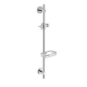 Стійка універсальна Qtap Sprha 700 мм округла з полицею QT003 Chrome Baumar - Завжди Вчасно