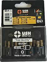 Набір насадок викруткових Isotin USH: 1/4", T10, T15, T20, T25, Т27, T30, T40 магнітн тримач, 12 ел. Baumar - Порадуй Себе