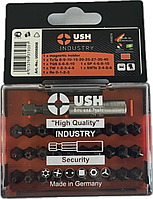 Набір насадок викруткових USH Industry : 1/4" з тримачем, Torx, HEX, Spaner, Try-wing. Torq, 31 ел Baumar - Порадуй Себе
