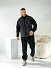 Теплий чоловічий спортивний костюм: кофта-куртка з коміром-стійкою та штани з начосом, фото 6