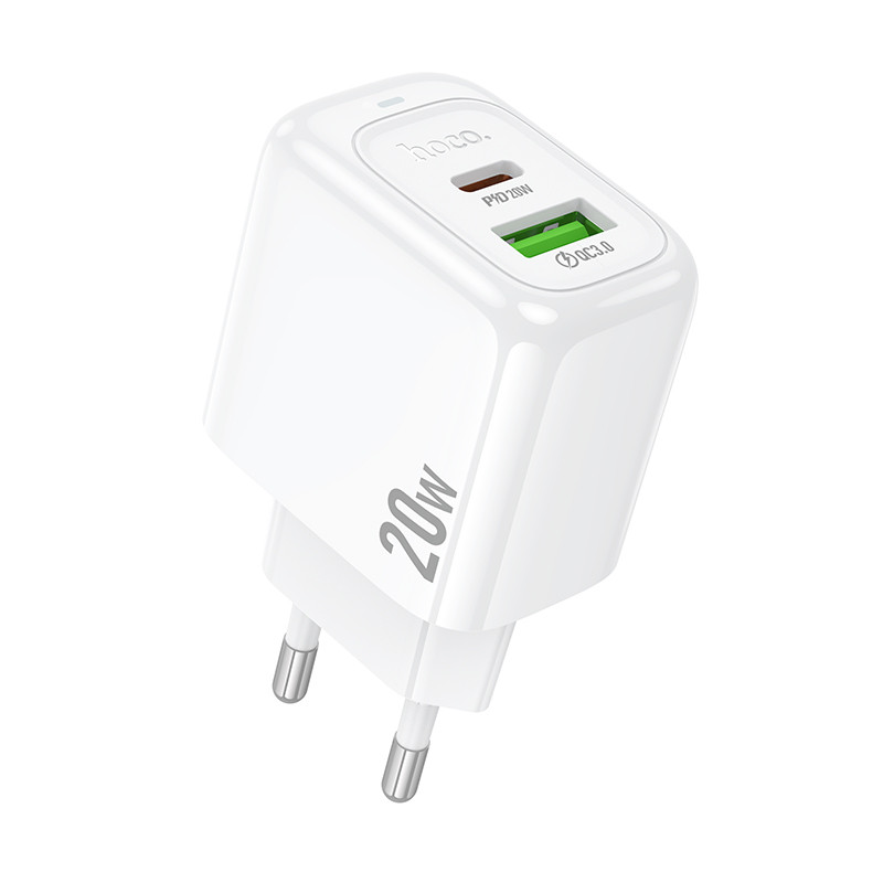 МЗП Hoco CS54A Surplus PD20W+QC3.0 charger(EU) White