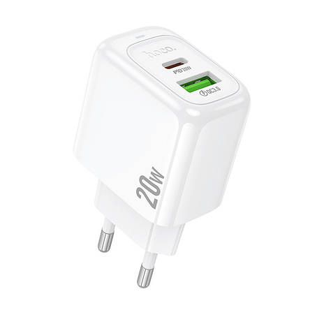 МЗП Hoco CS54A Surplus PD20W+QC3.0 charger(EU) White, фото 1