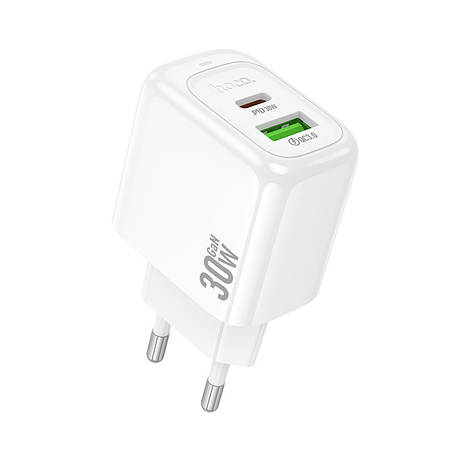 МЗП Hoco CS55A Surplus PD30W+QC3.0 charger(EU) White, фото 1