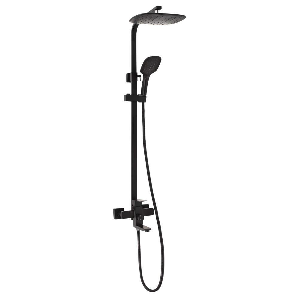 Душова система універсальна Lidz Kubis 1030 на три споживача (з виливом) (k35) LDKUB1030BLA35724 Black Baumar - Час Купувати