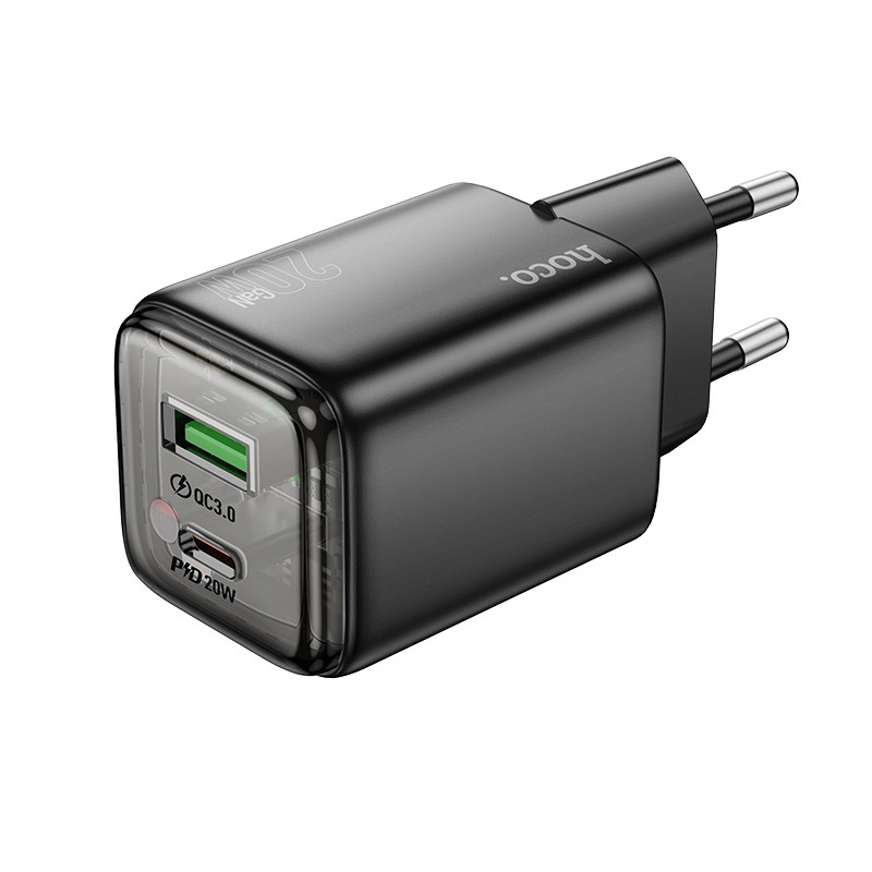 МЗП Hoco N52 Monsoon PD20W+QC3.0 charger(EU) Black