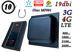 Повний комплект 4G/LTE/3G WiFi Роутер Olax MF981 + антеною до 19 дБ (KS, VD, Life) 824-2700 МГц