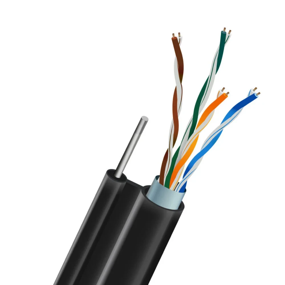 Кабель вита пара FTP CAT5E CU 0.51 LDPE Outdoor з монолітним дротом 1x1.2mm Kraft 305m (33-00057), фото 1