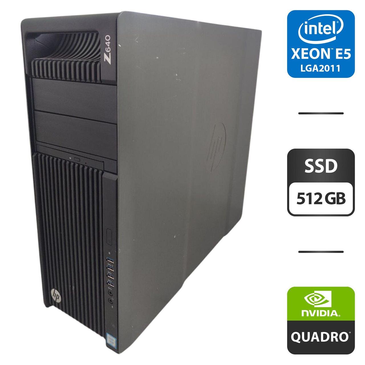 Робоча станція HP Z640 MT/ 2x Xeon E5-2697 v3/ 64 GB RAM/ 512 GB SSD/ Quadro K2200 4GB
