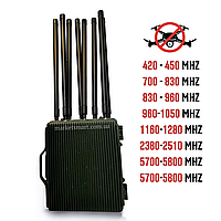 8-діапазонна РЕБ-система з колінеарними антенами "AIR Jammer Pro 8" (2 канали на 5,8G по 50 Вт)