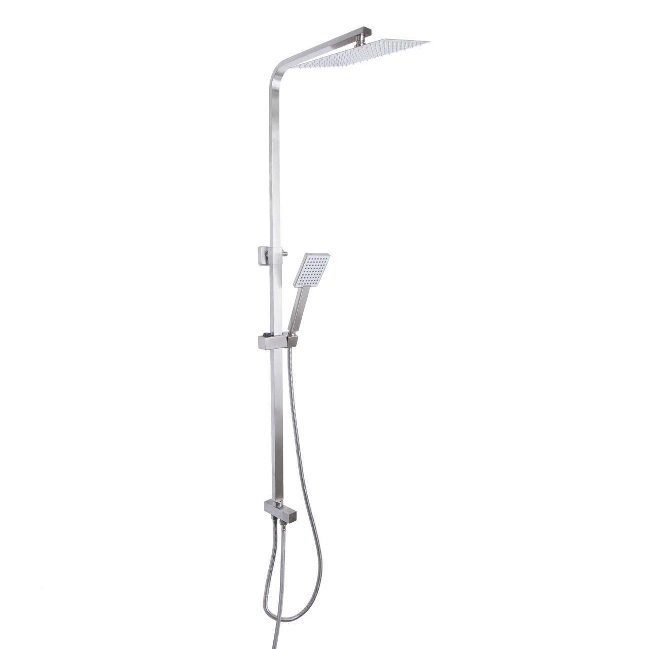 Душова стійка універсальна Lidz Kubis 1120 на два споживача LDKUB1120NKS46111 Nickel Baumar - Час Купувати