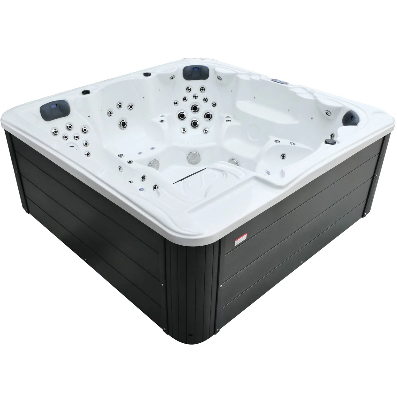 Гідромасажний басейн Aquajoy Borneo (230х230х96 см), Сріблясто-білий мармур, фото 1