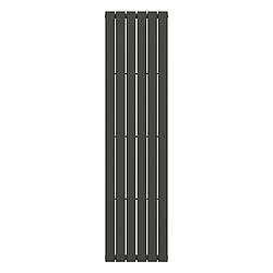 Вертикальний радіатор Largo 452х1800-6, anticor, чорний муар