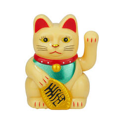 Манеки Неко на сонячній батареї Жовтий