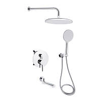 Душова система універсальна Qtap Spring прихованого монтажу на три споживача QTSPR114CRM45705 Chrome