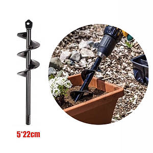 Садовий бур для дриля 220 мм на 50 мм - Земляний бур для дриля