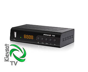 Т2 приймач Amiko T60 | LED дісплей та кнопки керування на передній панелі