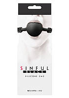 Кляп NS Novelties Sinful Silicone Gag Black AIW Or2616, фото 2
