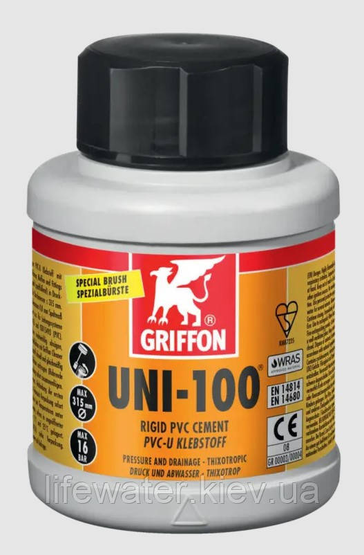 Клей GRIFFON для ПВХ 0.250 л UNI 100-0.250