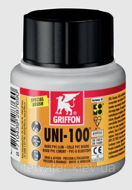 Клей GRIFFON для ПВХ 0.125 л UNI 100-0.125