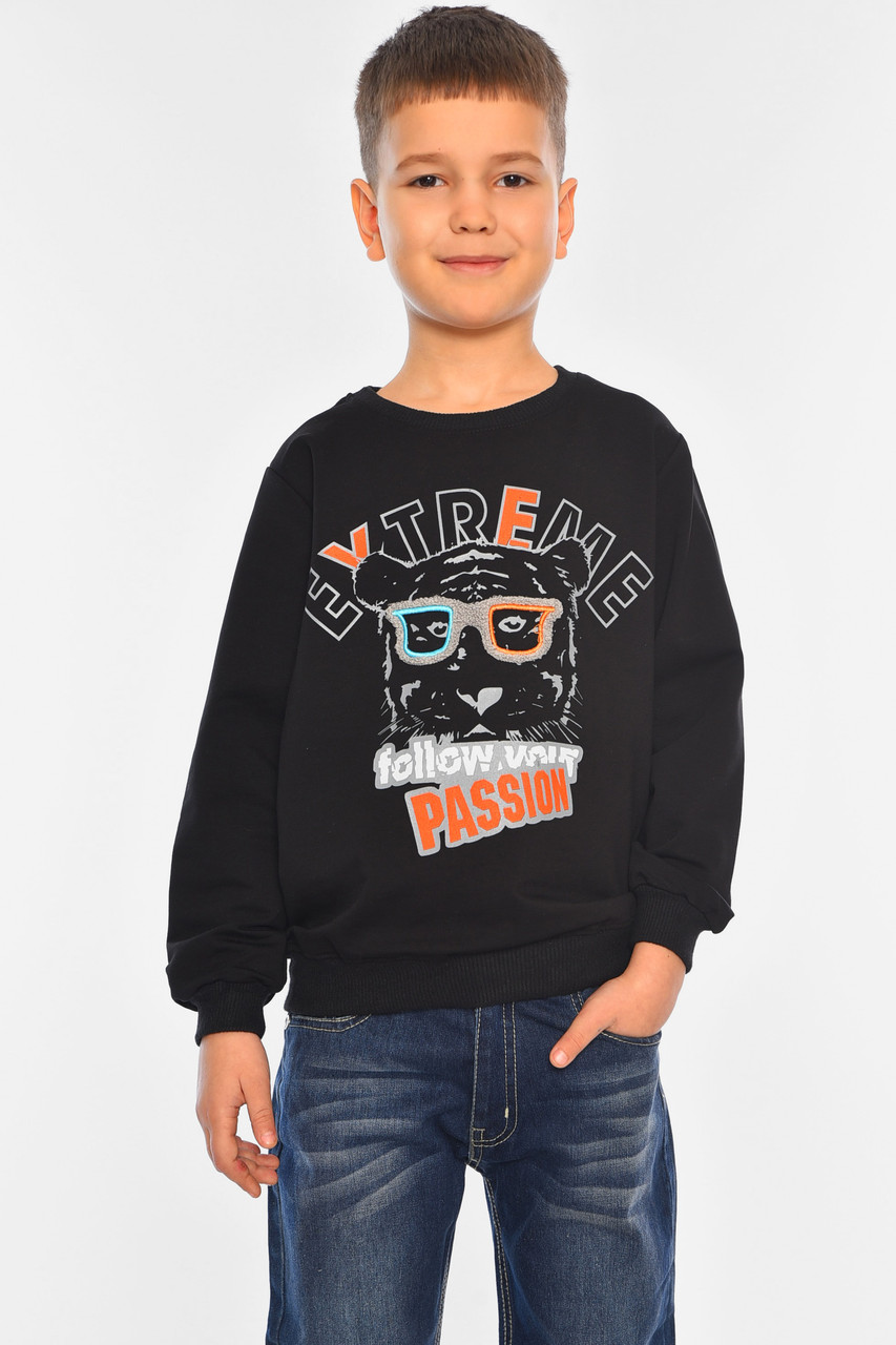 Світшот дитячий для хлопчика чорного кольору 196569M, фото 1