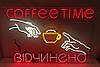 Неонова LED вивіска Coffee Time Відчинено 1000x600 мм від Dvorik Led, фото 8