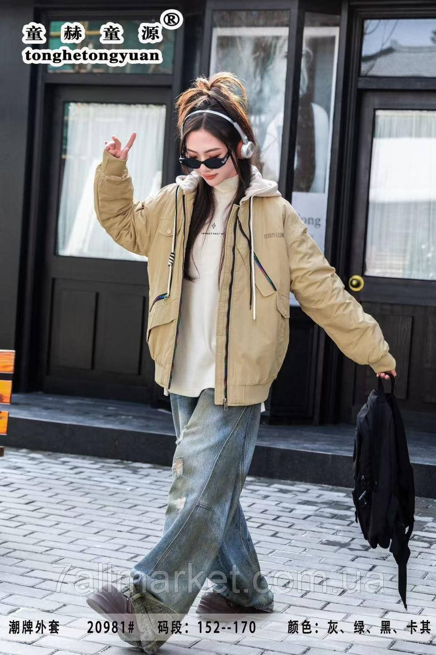 Куртка підліткова демісезонна на дівчинку 152-170 см (4 кв) "DFK" недорого від прямого постачальника