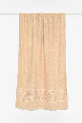 Рушник банний махровий світло-бежевого кольору 196539T Безкоштовна доставка